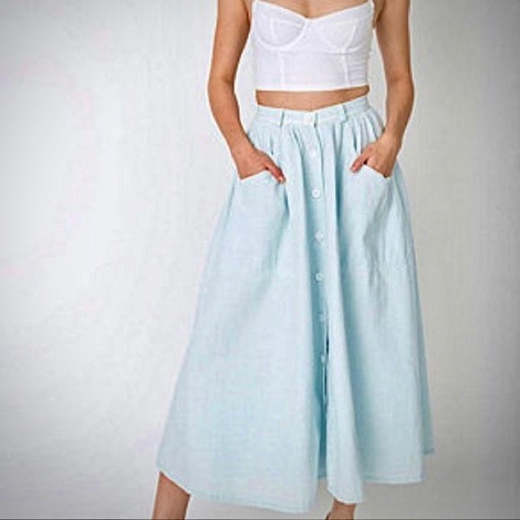 American Apparel Dresses & Skirts - American Apparel Long Denim Retro Skirt//size M▪️